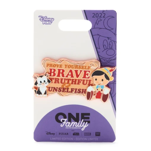 Disney One Family Pin's Pinocchio "Devise" En édition Limitée -Disney 466043289534 1