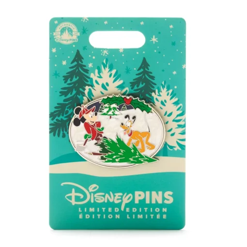 Disney Store Pin's Mickey Et Pluto En édition Limitée Pour Les Fêtes -Disney 466043339383 1