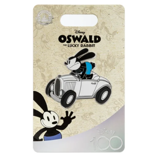 Pin's Oswald Le Lapin Chanceux En Voiture Disney100 -Disney 466043737936 1