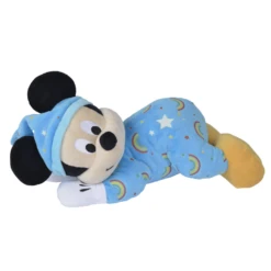 Disney -Disney mickey20souris20peluche20couchee20bleu20luminescente203020cm 1